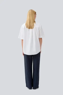 Dames blouse korte mouw ecru
