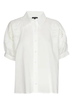 Dames blouse korte mouw ecru