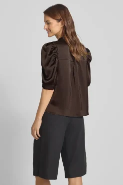 Dames blouse korte mouw ecru