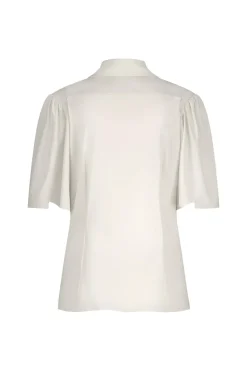 Dames blouse korte mouw ecru