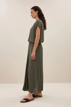 Dames blouse korte mouw groen
