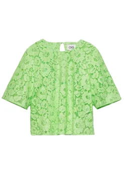 Dames blouse korte mouw groen
