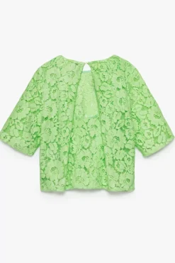 Dames blouse korte mouw groen