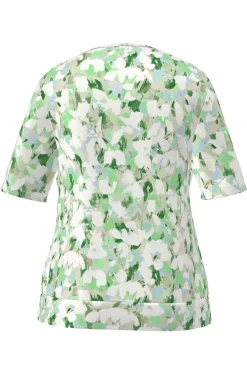 Dames blouse korte mouw groen