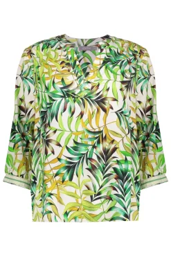 Dames blouse korte mouw grijs