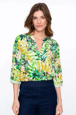 Dames blouse korte mouw grijs
