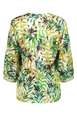 Dames blouse korte mouw grijs