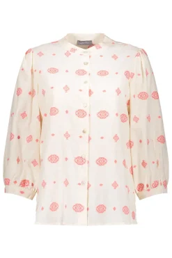 Dames blouse korte mouw grijs