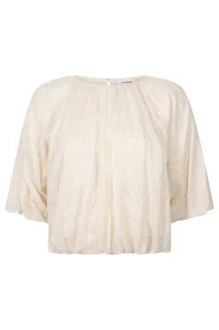 Dames blouse korte mouw goud
