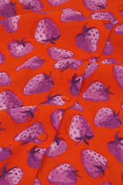 Dames blouse korte mouw oranje