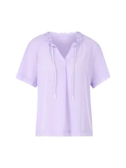 Dames blouse korte mouw paars