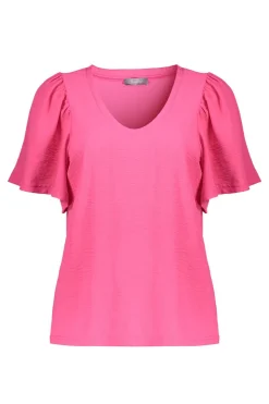Dames blouse korte mouw rood