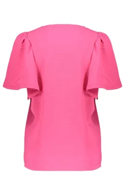 Dames blouse korte mouw rood