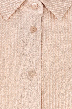 Dames blouse korte mouw rose