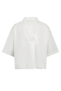 Dames blouse korte mouw wit