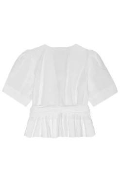 Dames blouse korte mouw wit