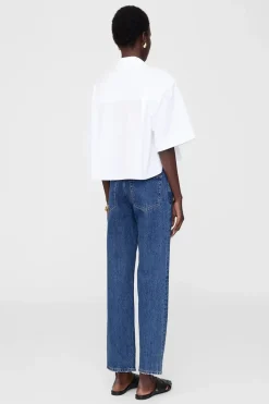 Dames blouse korte mouw wit