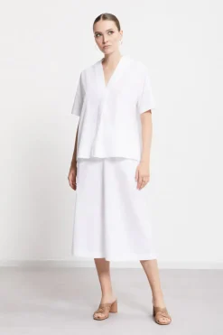 Dames blouse korte mouw wit