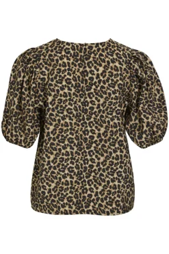 Dames blouse korte mouw zwart
