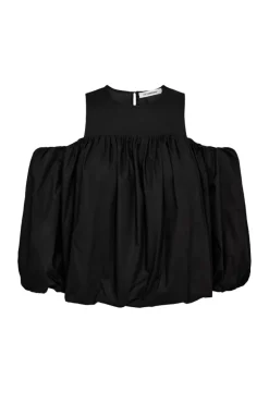 Dames blouse korte mouw zwart