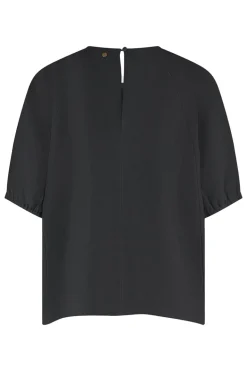 Dames blouse korte mouw zwart
