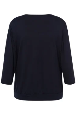 Dames blouse lange mouw blauw