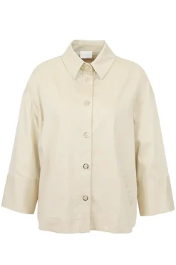 Dames blouse lange mouw bruin