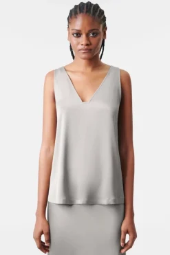 Dames blouse lange mouw bruin
