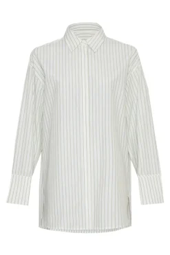 Dames blouse lange mouw blauw
