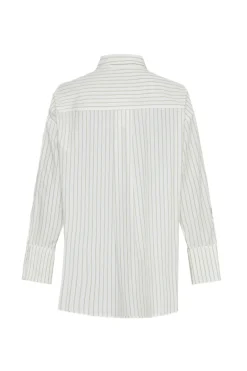 Dames blouse lange mouw blauw