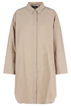 Dames blouse lange mouw bruin