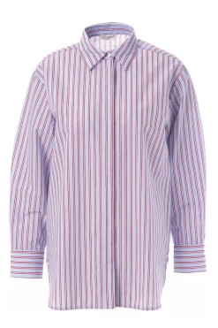 Dames blouse lange mouw blauw