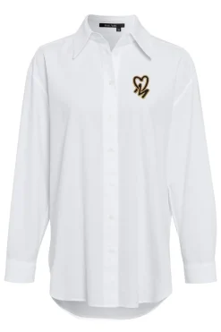 Dames blouse lange mouw blauw