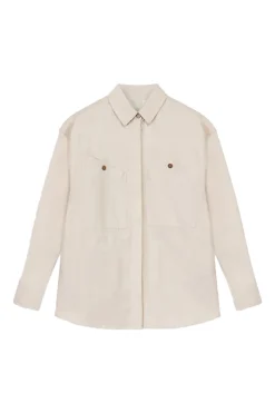 Dames blouse lange mouw bruin