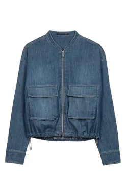 Dames blouse lange mouw blauw