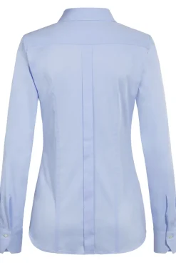 Dames blouse lange mouw blauw