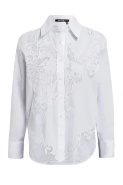 Dames blouse lange mouw blauw