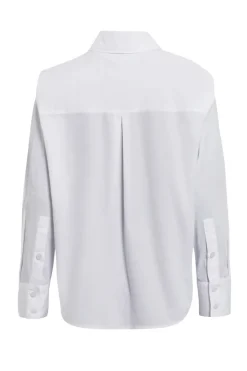 Dames blouse lange mouw blauw