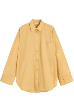 Dames blouse lange mouw bruin