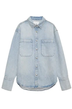 Dames blouse lange mouw blauw