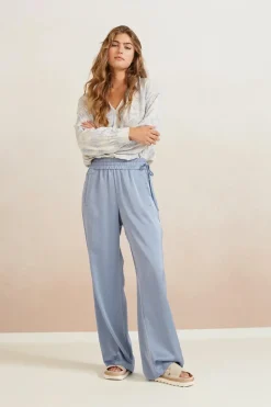 Dames blouse lange mouw bruin