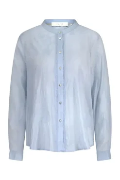Dames blouse lange mouw bruin