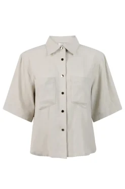 Dames blouse lange mouw ecru