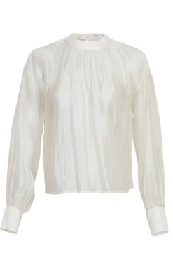 Dames blouse lange mouw ecru