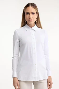 Dames blouse lange mouw ecru
