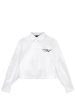 Dames blouse lange mouw ecru
