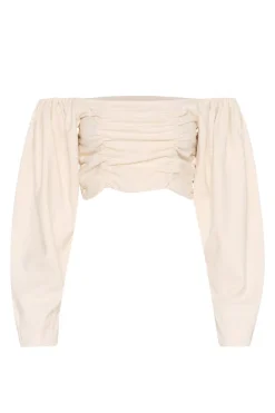 Dames blouse lange mouw ecru