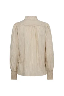 Dames blouse lange mouw ecru