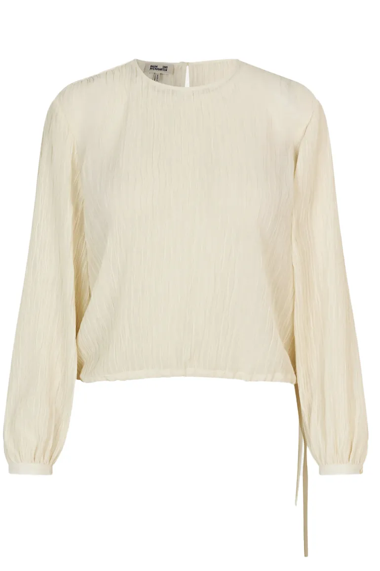 Dames blouse lange mouw ecru