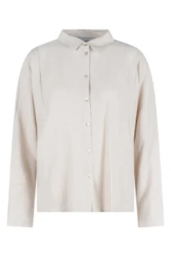 Dames blouse lange mouw ecru